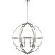 Artemis 6 Light 30 inch Polished Nickel Chandelier Ceiling Light